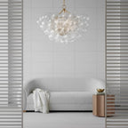 Aurum Glass  Round Chandelier 33"