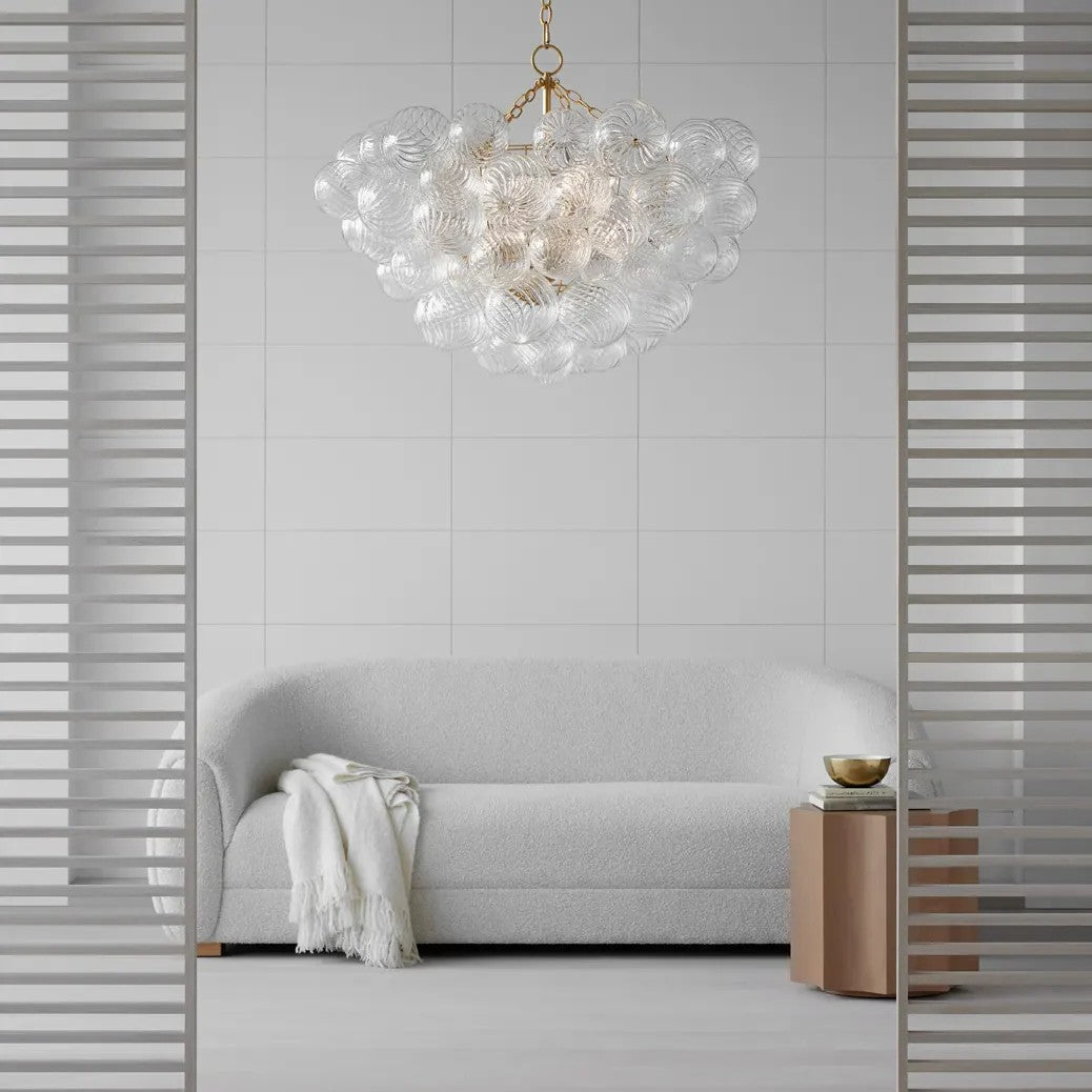 Aurum Glass  Round Chandelier 33"