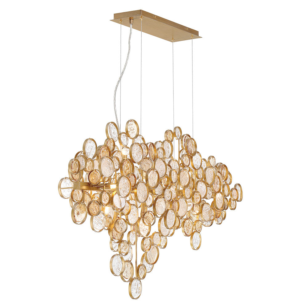 Hearth Trento Clustered Glass Linear Chandelier