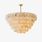 Alabaster Shell Brass Chandelier with 2/3/4/5/6 layer