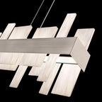 Acropolis 46in LED Linear Alabaster Chandelier