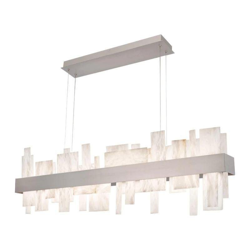 Acropolis 46in LED Linear Alabaster Chandelier - fovolighting