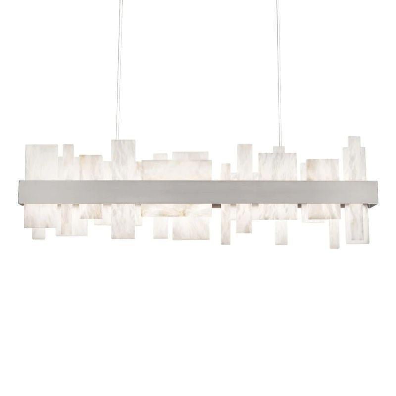 Acropolis 46in LED Linear Alabaster Chandelier - fovolighting