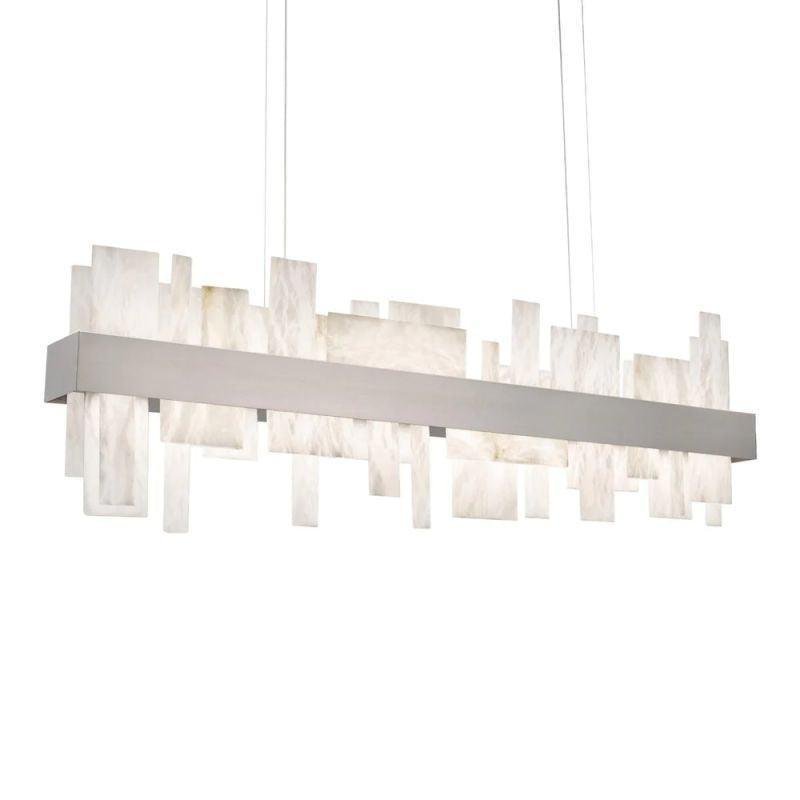 Acropolis 46in LED Linear Alabaster Chandelier - fovolighting
