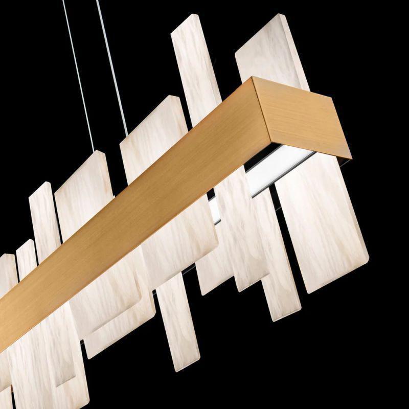 Acropolis 46in LED Linear Alabaster Chandelier - fovolighting