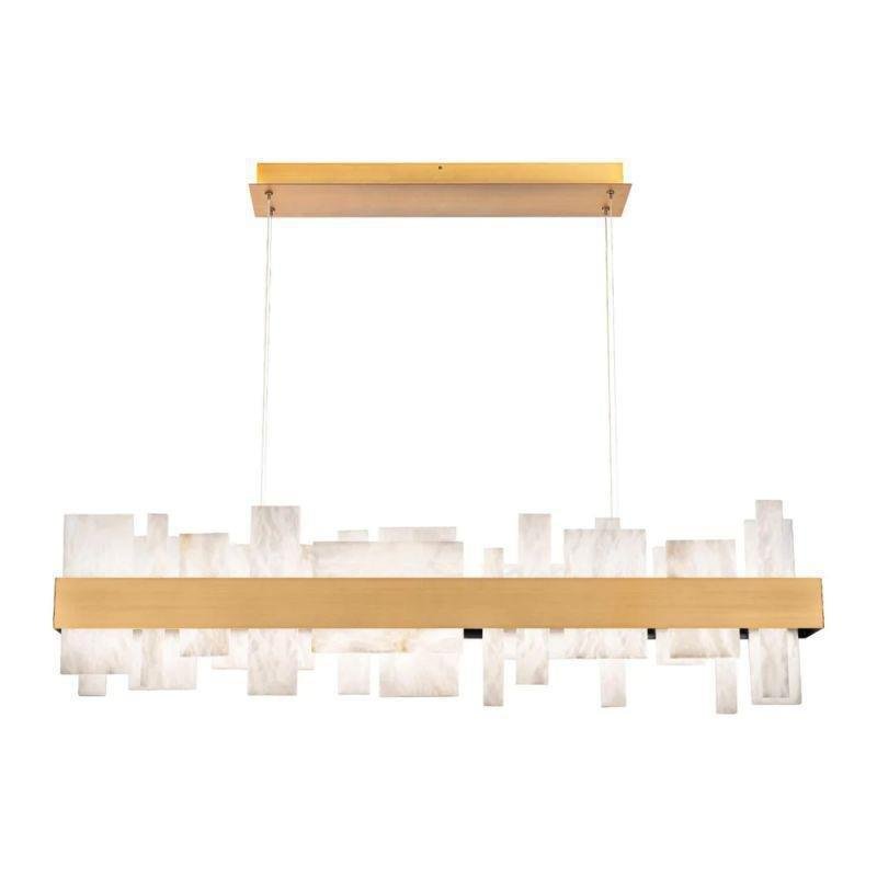 Acropolis 46in LED Linear Alabaster Chandelier - fovolighting