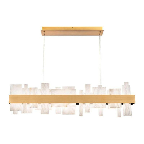 Acropolis 46in LED Linear Alabaster Chandelier - fovolighting
