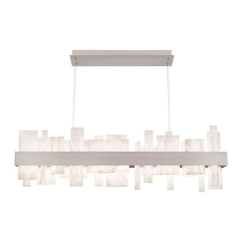 Acropolis 46in LED Linear Alabaster Chandelier - fovolighting