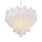 Addis 12 Light 27" Waterfall Chandelier Aged Brass - fovolighting