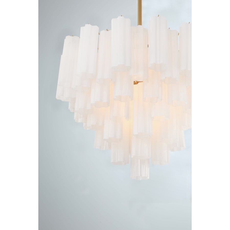Addis 12 Light 27" Waterfall Chandelier Aged Brass - fovolighting