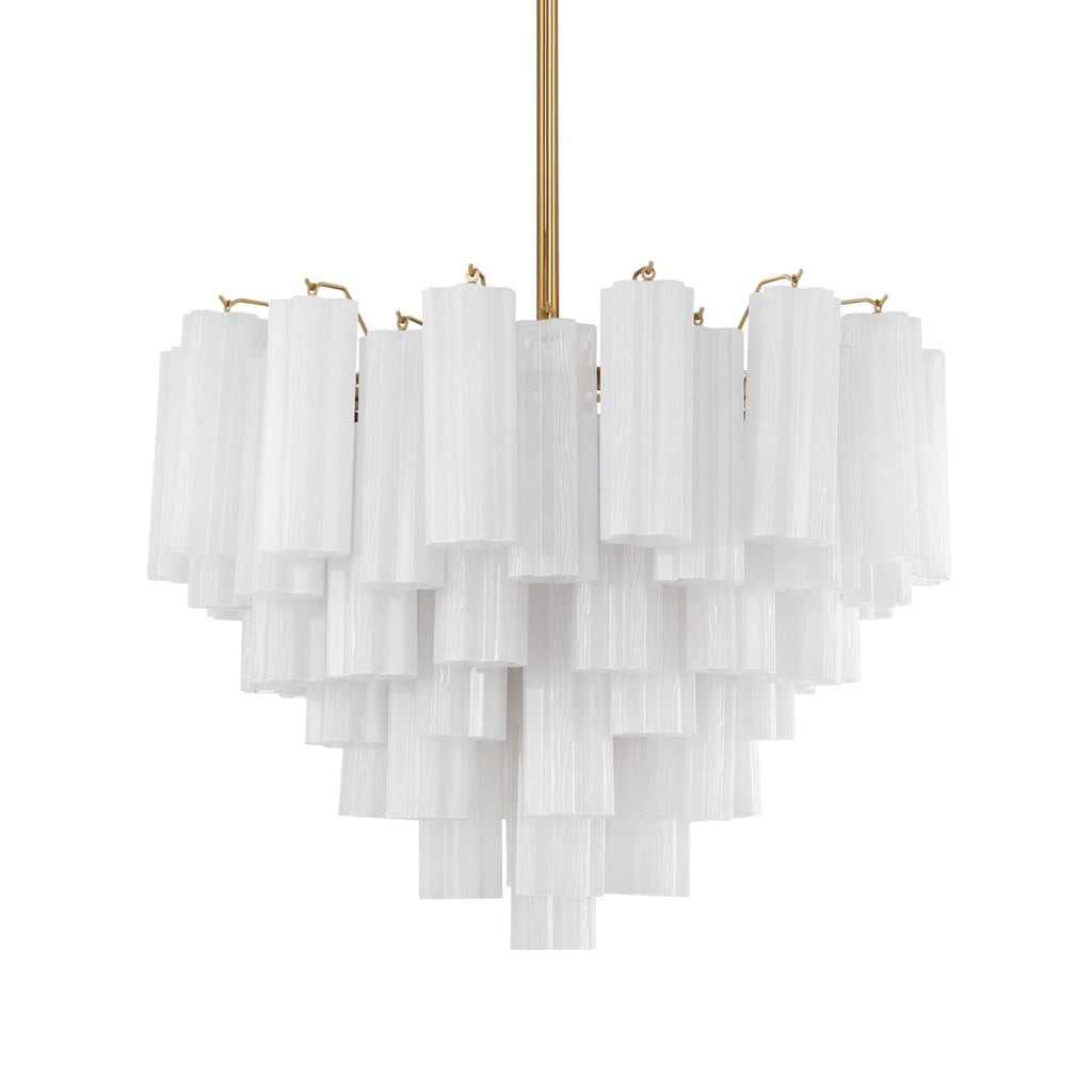 Addis 12 Light 27" Waterfall Chandelier Aged Brass - fovolighting
