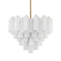 Addis 12 Light 27" Waterfall Chandelier Aged Brass - fovolighting