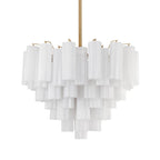 Addis 12 Light 27" Waterfall Chandelier Aged Brass - fovolighting