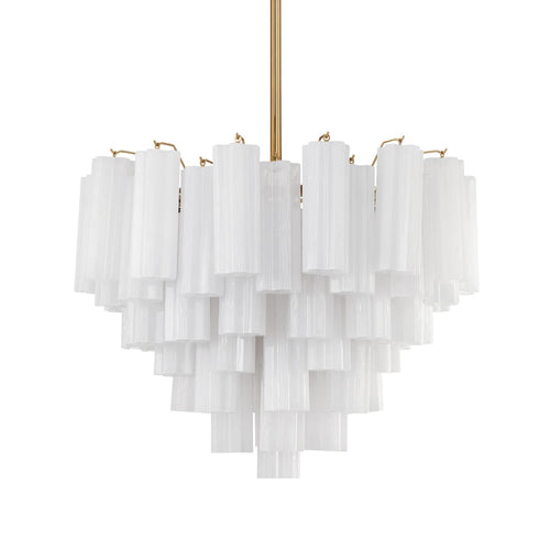 Addis 12 Light 27" Waterfall Chandelier Aged Brass - fovolighting