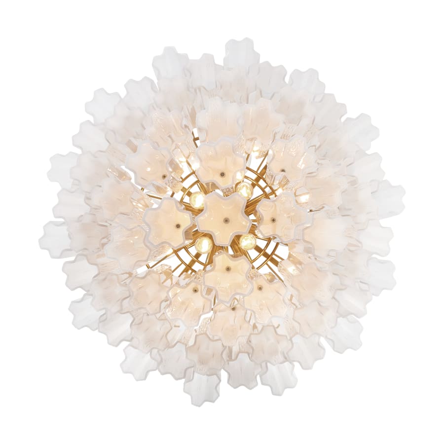 Addis 12 Light 27" Waterfall Chandelier Aged Brass - fovolighting