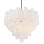 Addis 12 Light 27" Waterfall Chandelier Aged Brass - fovolighting