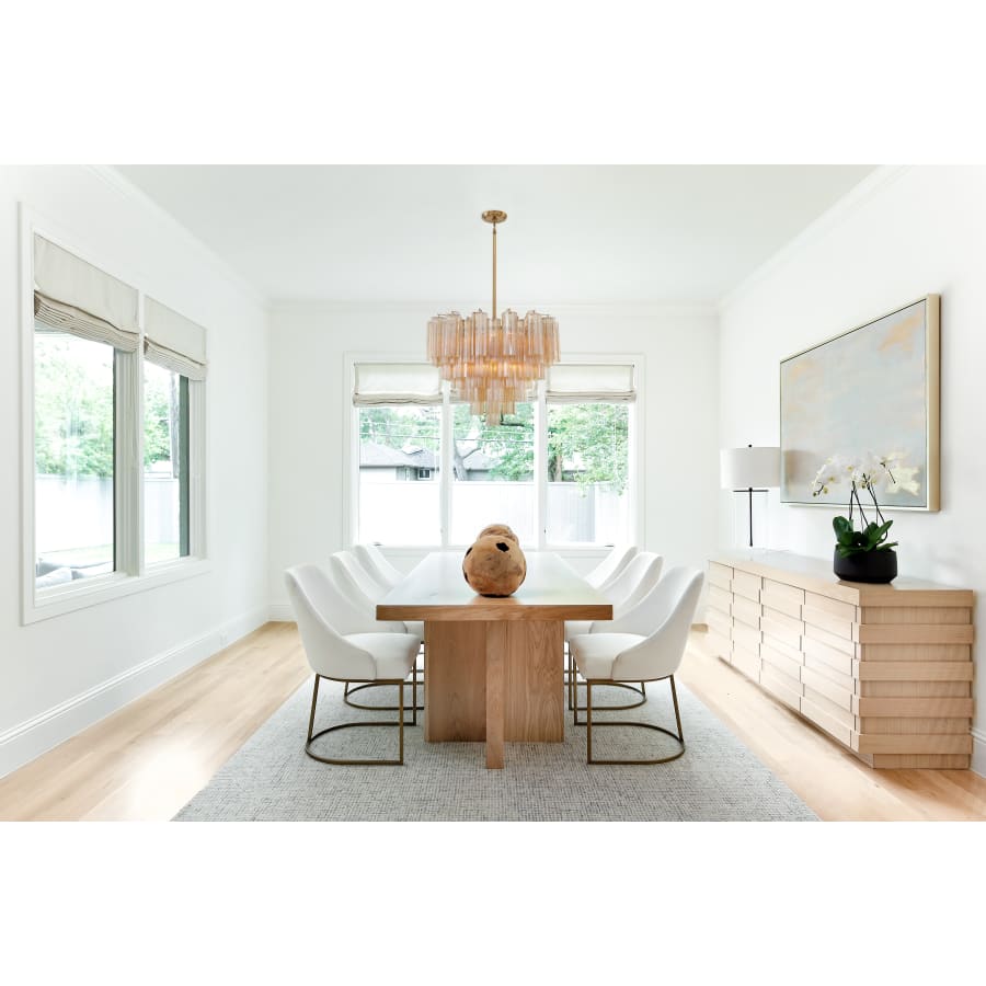 Addis 12 Light 27in Waterfall Chandelier Amber Glass - fovolighting
