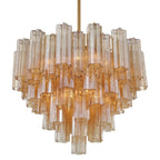 Addis 12 Light 27in Waterfall Chandelier Amber Glass - fovolighting
