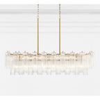Addis 14 Light 52" Crystal Linear Chandelier - fovolighting
