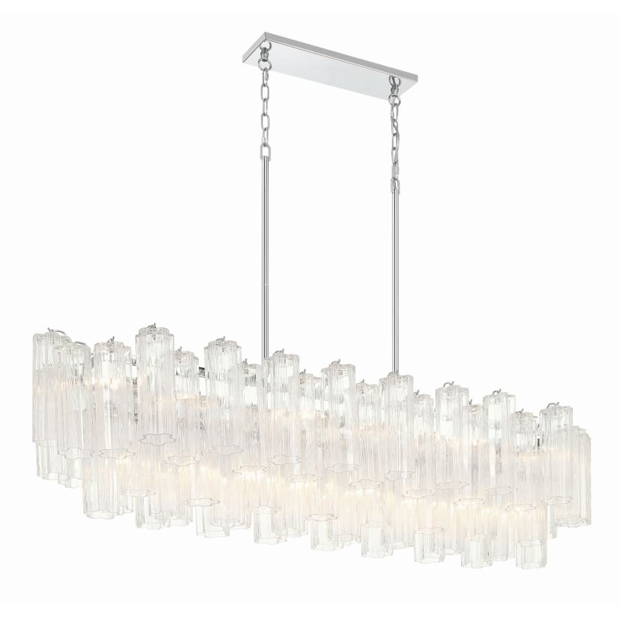 Addis 14 Light 52" Crystal Linear Chandelier - fovolighting