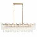 Addis 14 Light 52" Crystal Linear Chandelier - fovolighting