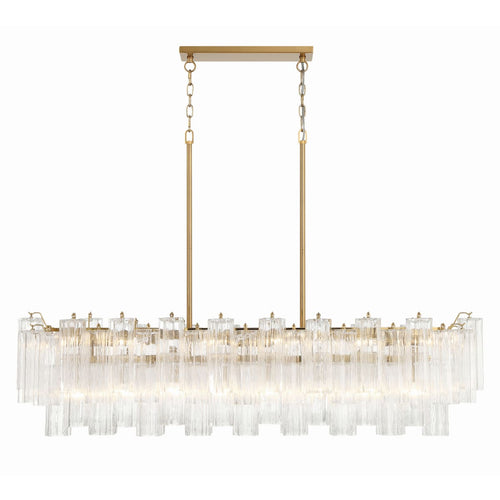 Addis 14 Light 52" Crystal Linear Chandelier - fovolighting