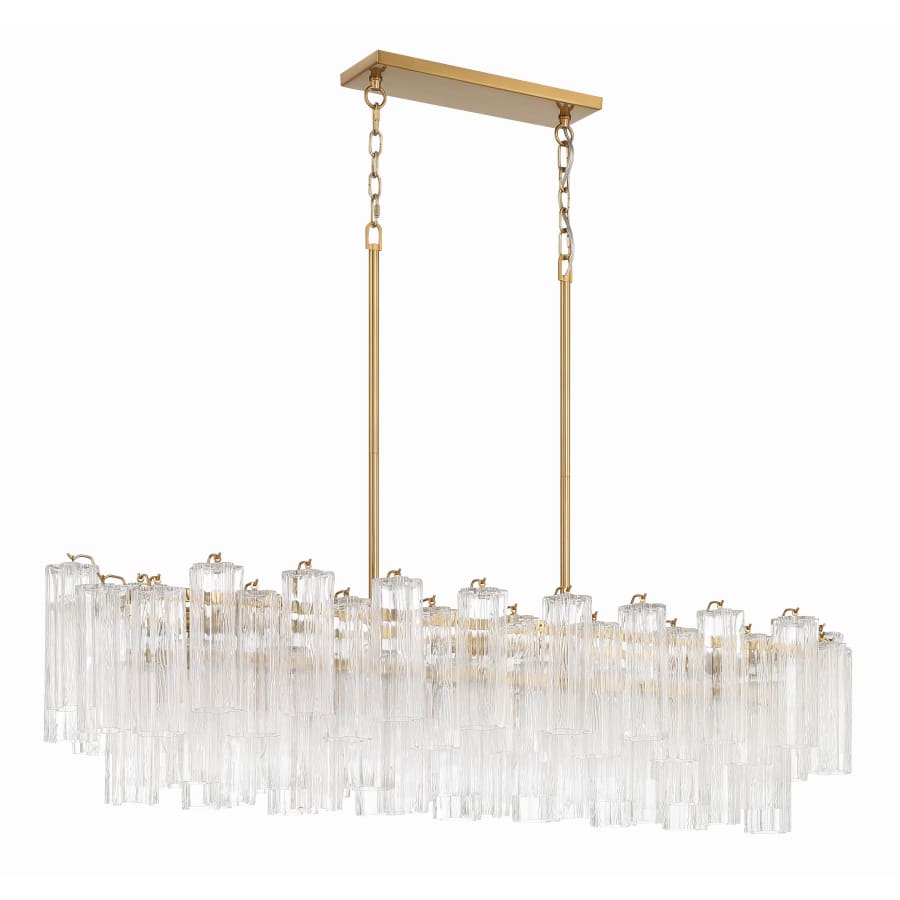 Addis 14 Light 52" Crystal Linear Chandelier - fovolighting