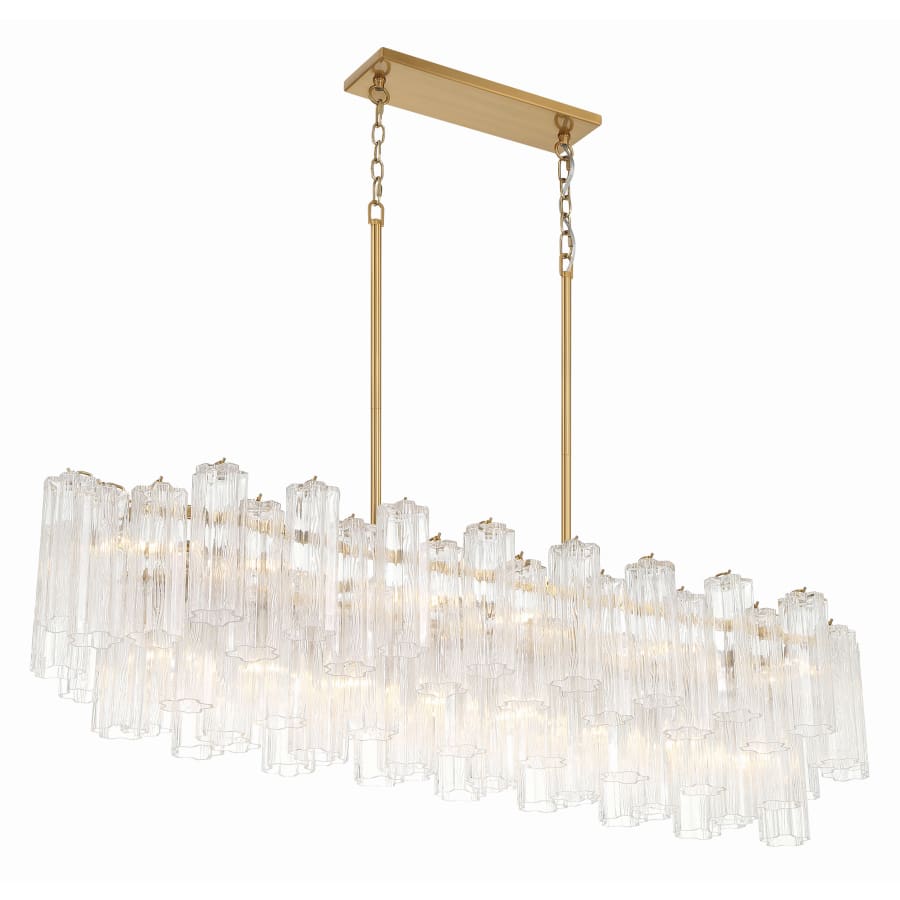 Addis 14 Light 52" Crystal Linear Chandelier - fovolighting