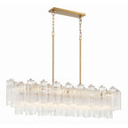 Addis 14 Light 52" Crystal Linear Chandelier - fovolighting
