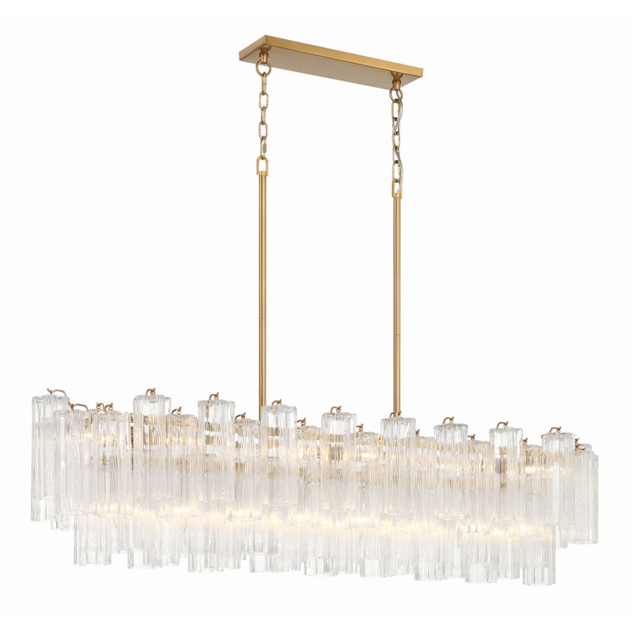 Addis 14 Light 52" Crystal Linear Chandelier - fovolighting