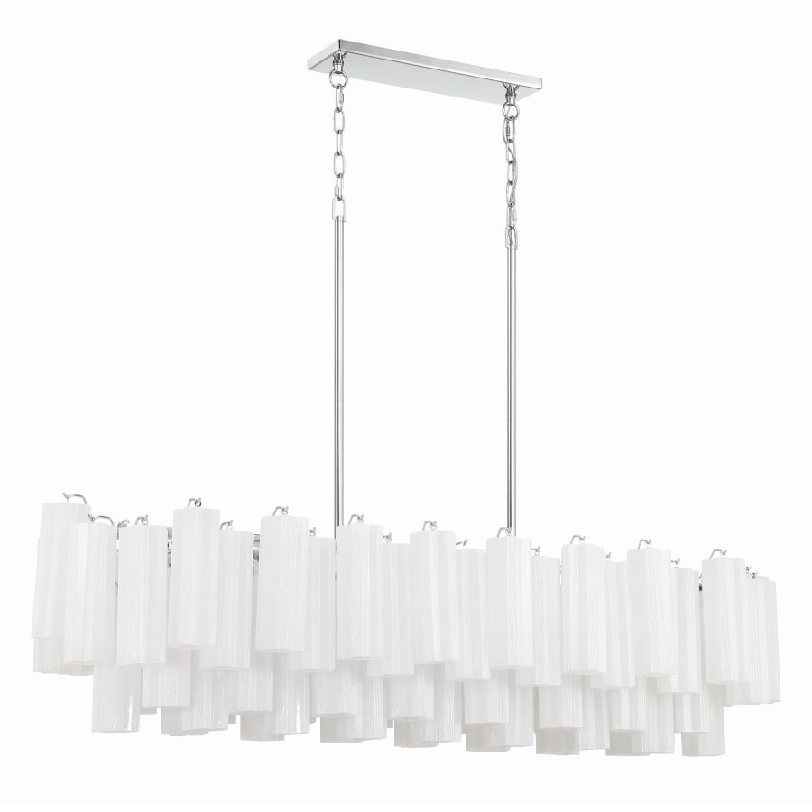 Addis 14 Light 52in Crystal Linear Chandelier Aged Brass - fovolighting