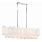 Addis 14 Light 52in Crystal Linear Chandelier Aged Brass - fovolighting