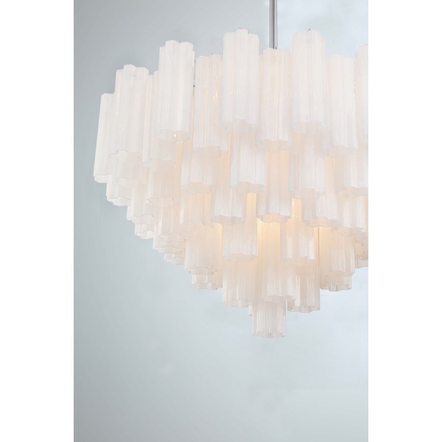 Addis 16 - Light 32" Waterfall Chandelier Aged Brass - fovolighting
