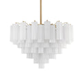 Addis 16 - Light 32" Waterfall Chandelier Aged Brass - fovolighting