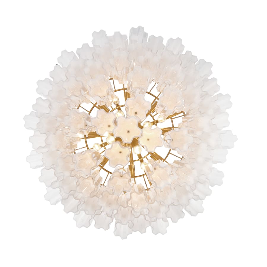 Addis 16 - Light 32" Waterfall Chandelier Aged Brass - fovolighting