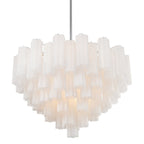 Addis 16 - Light 32" Waterfall Chandelier Aged Brass - fovolighting