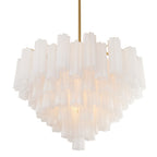 Addis 16 - Light 32" Waterfall Chandelier Aged Brass - fovolighting
