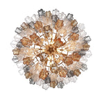 Addis 16 Light 32" Waterfall Chandelier Autumn Glass - fovolighting