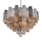 Addis 16 Light 32" Waterfall Chandelier Autumn Glass - fovolighting