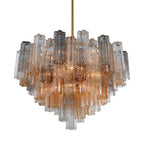 Addis 16 Light 32" Waterfall Chandelier Autumn Glass - fovolighting