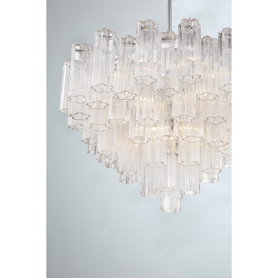 Addis 16 Light Waterfall Chandelier 32in Clear Glass - fovolighting
