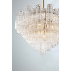 Addis 16 Light Waterfall Chandelier 32in Clear Glass - fovolighting