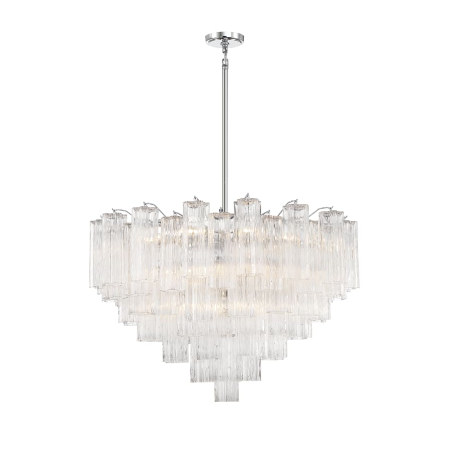Addis 16 Light Waterfall Chandelier 32in Clear Glass - fovolighting
