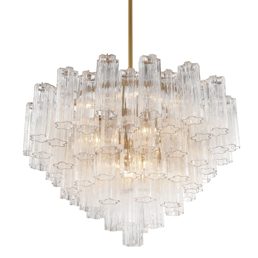Addis 16 Light Waterfall Chandelier 32in Clear Glass - fovolighting