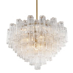Addis 16 Light Waterfall Chandelier 32in Clear Glass - fovolighting