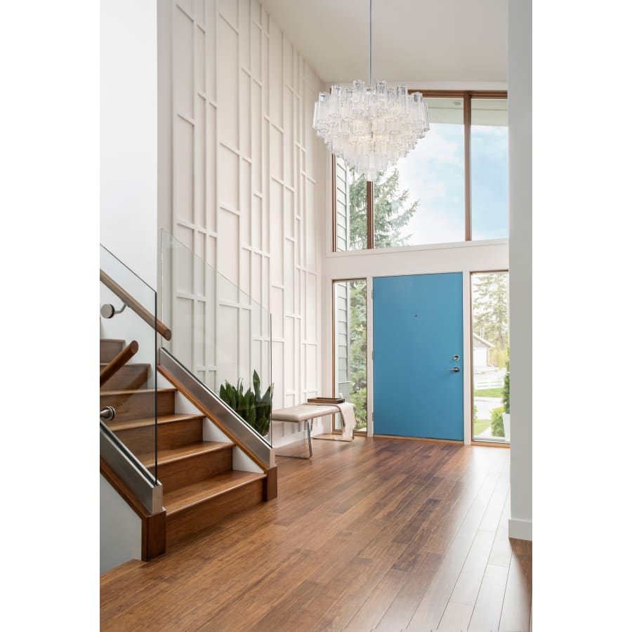 Addis 16 Light Waterfall Chandelier 32in Clear Glass - fovolighting