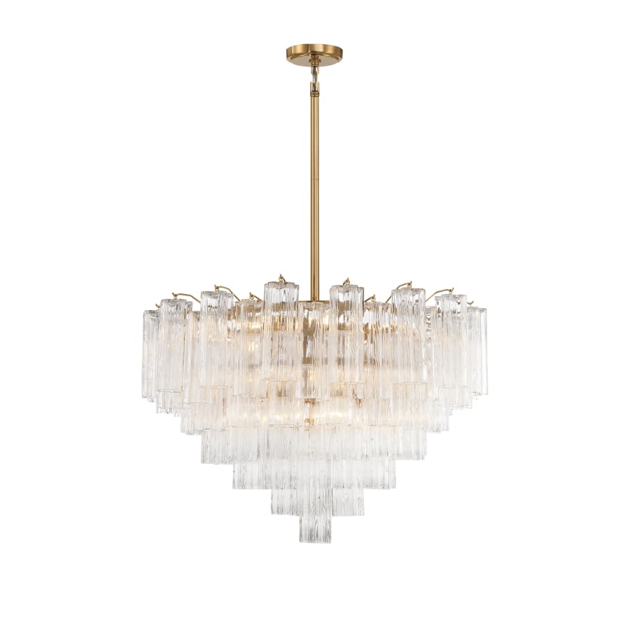Addis 16 Light Waterfall Chandelier 32in Clear Glass - fovolighting