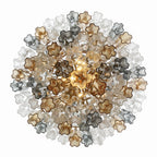 Addis 20 Light 31in Crystal Waterfall Chandelier Aged Brass - fovolighting