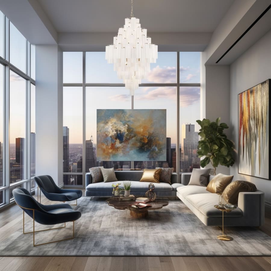 Addis 20 Light 31in Waterfall Chandelier Aged Brass - fovolighting