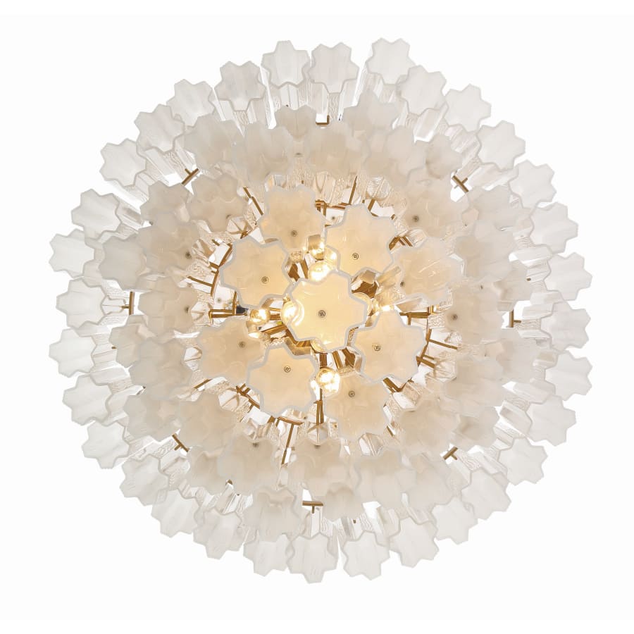 Addis 20 Light 31in Waterfall Chandelier Aged Brass - fovolighting